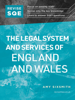 cover image of Revise SQE the Legal System and Services of England and Wales